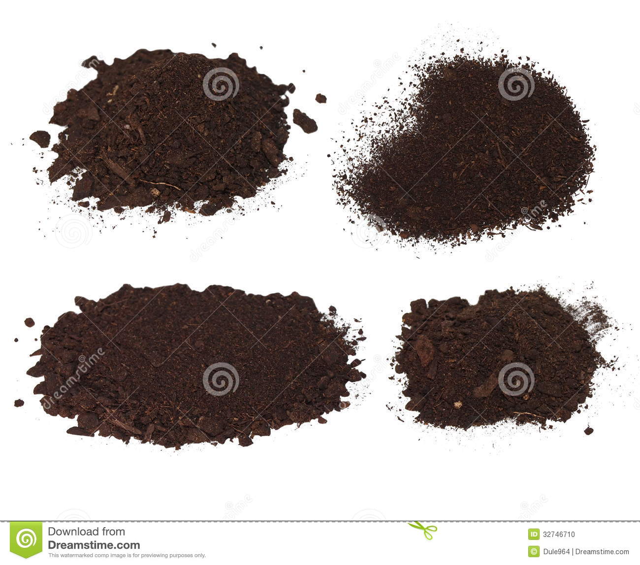 Set Pile Heap Of Soil Humus Isolated Stock Photo   Image  32746710