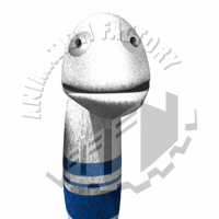 Sock Puppet Shaking Head Animated Clipart