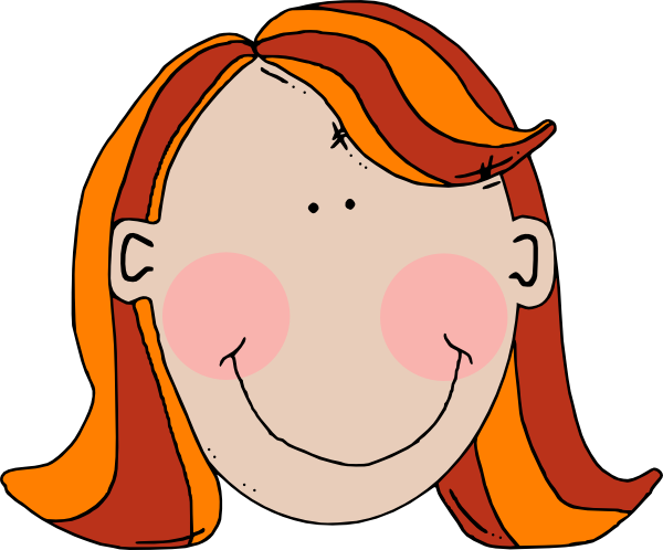 Teenage Girl Cartoon Face Clip Art At Clker Com   Vector Clip Art