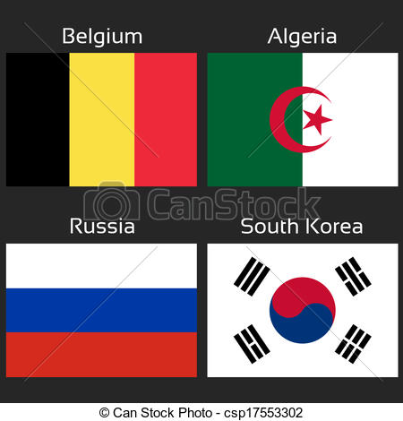 Vector   Vector Flags   Football Brazil Group H   Belgium Algeria