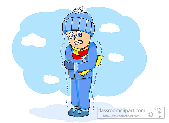 Weather Clipart  Winter Shivering In Cold04   Classroom Clipart
