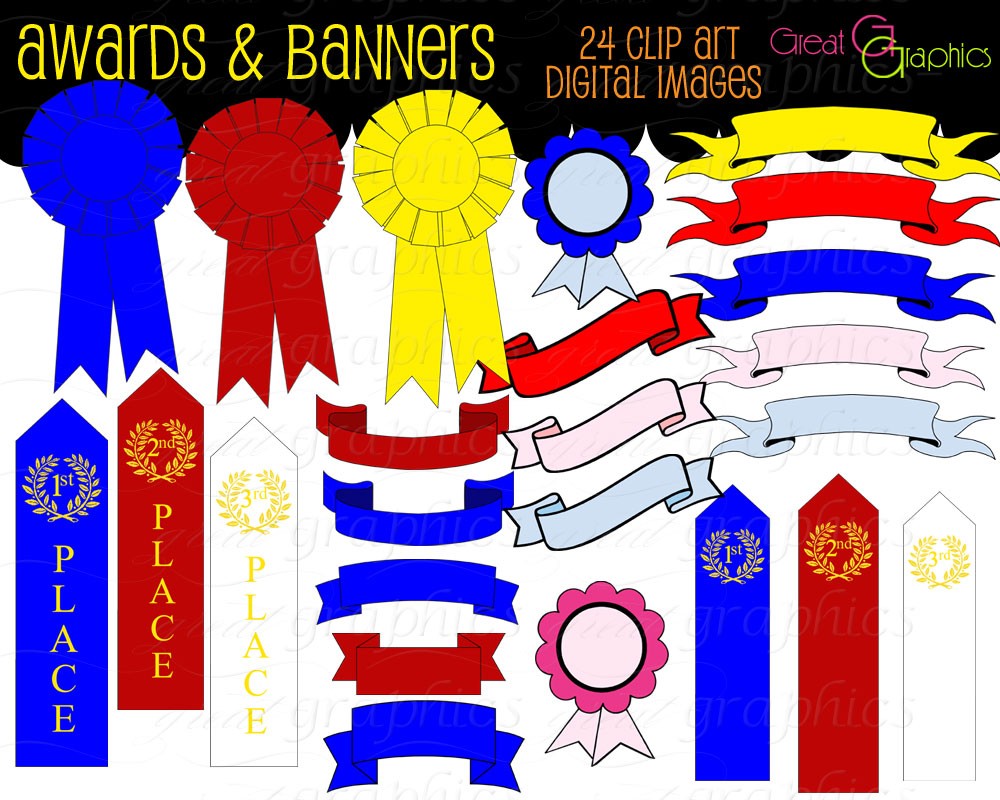 Banner Clip Art Banner Digital Clipart Award By Greatgraphics
