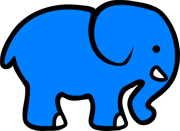 Blue Elephant Clip Art At Clker Com   Vector Clip Art Online Royalty