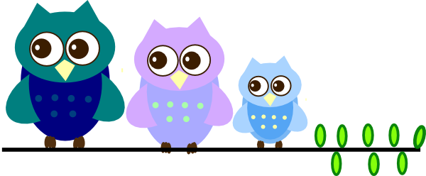 Blue Family Owl Clip Art At Clker Com   Vector Clip Art Online
