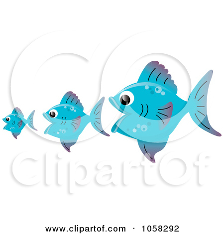 Blue Fish The Bigger Ones Eating The Smaller Ones By Pams Clipart