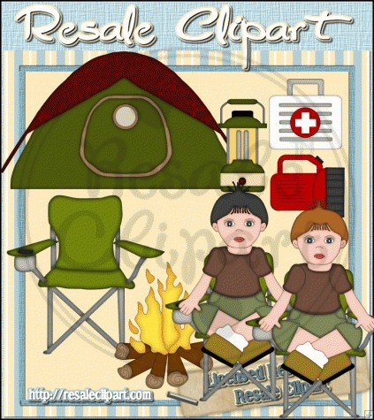 Clipart Camping Fun Boys Clipart Outdoors Clipart Product 2 7