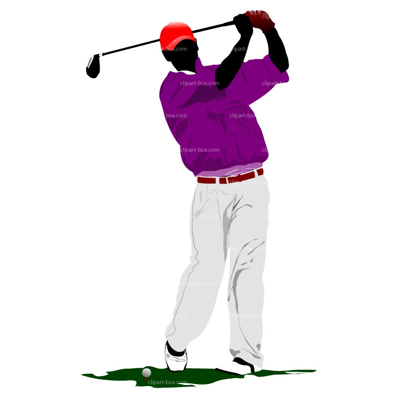 Clipart Golf Player   Royalty Free Vector Design