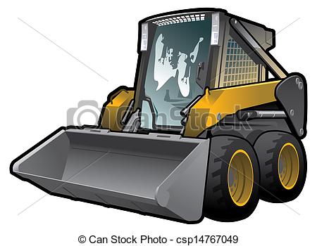 Drawing Of Skid Loader   A Small Skid Loader Csp14767049   Search Clip