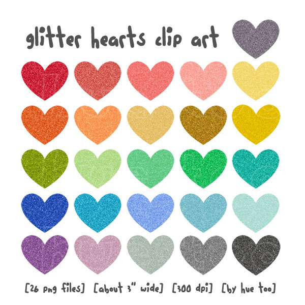 Glitter Clipart Glitter Heart Clip Art