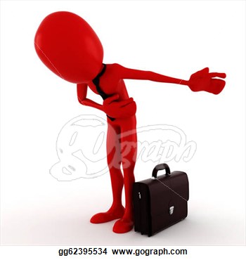 Illustration   3d Man Business Man Take A Bow  Clipart Gg62395534
