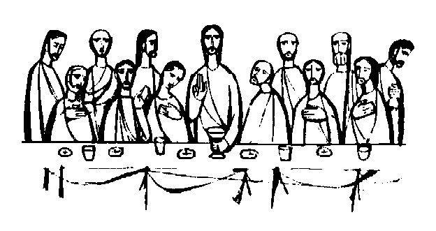 Last Supper Coloring Page Of Jesus Christ With 12 Apostles Picture For