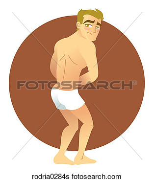 Man In Boxer Shorts  Fotosearch   Search Clip Art Drawings Fine Art