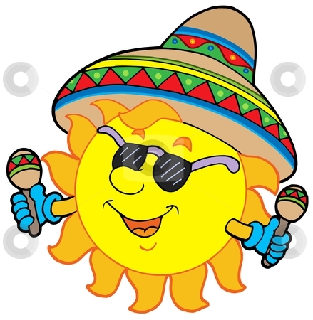 Mexican Sun Stock Vector Clipart Mexican Sun On White Background