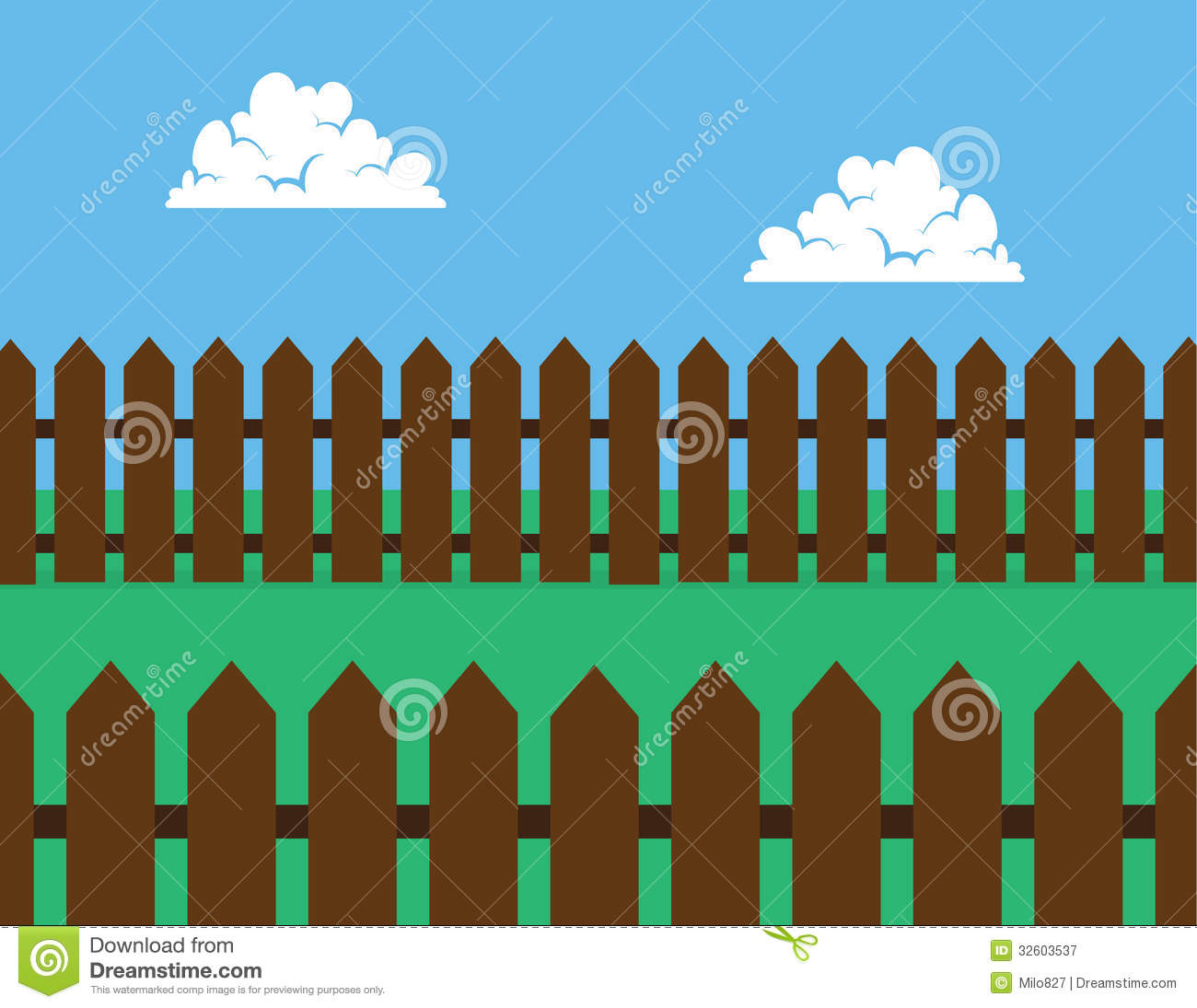 Picket Fence Brown Backyard Royalty Free Stock Photography   Image