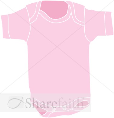 Pink Onesie For Baby Girl   Religious Baby Clipart