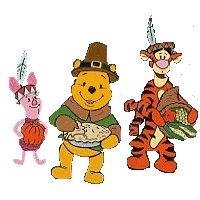 Pooh Piglet And Tigger Sharing Thanksgiving