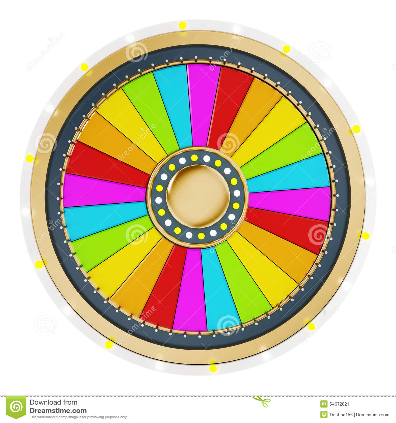 Prize Wheel With Empty Slices On White Background 