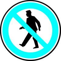 Prohibition Clipart Thumb Prohibition Warning No Walking 0 15056 Png