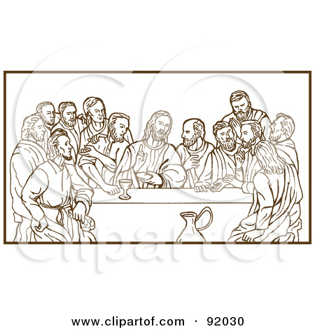 Royalty Free  Rf  The Last Supper Clipart   Illustrations  1