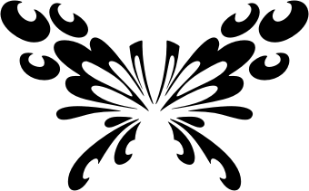 Tribal Butterfly  Free Vector Clipart Sample For Vehicle Graphics And
