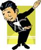 Clip Art Image  A Butler Bowing Down