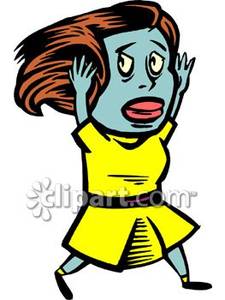 Green Woman Zombie Royalty Free Clipart Picture