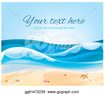 Illustration Of Ocean Beach In The Summer  Eps Clipart Gg61472239
