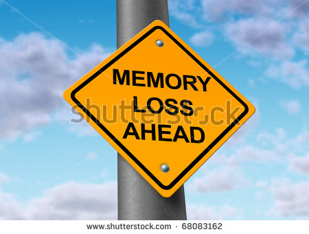Memory Loss Alzheimer S Ahead Road Street Sign   Stock Photo