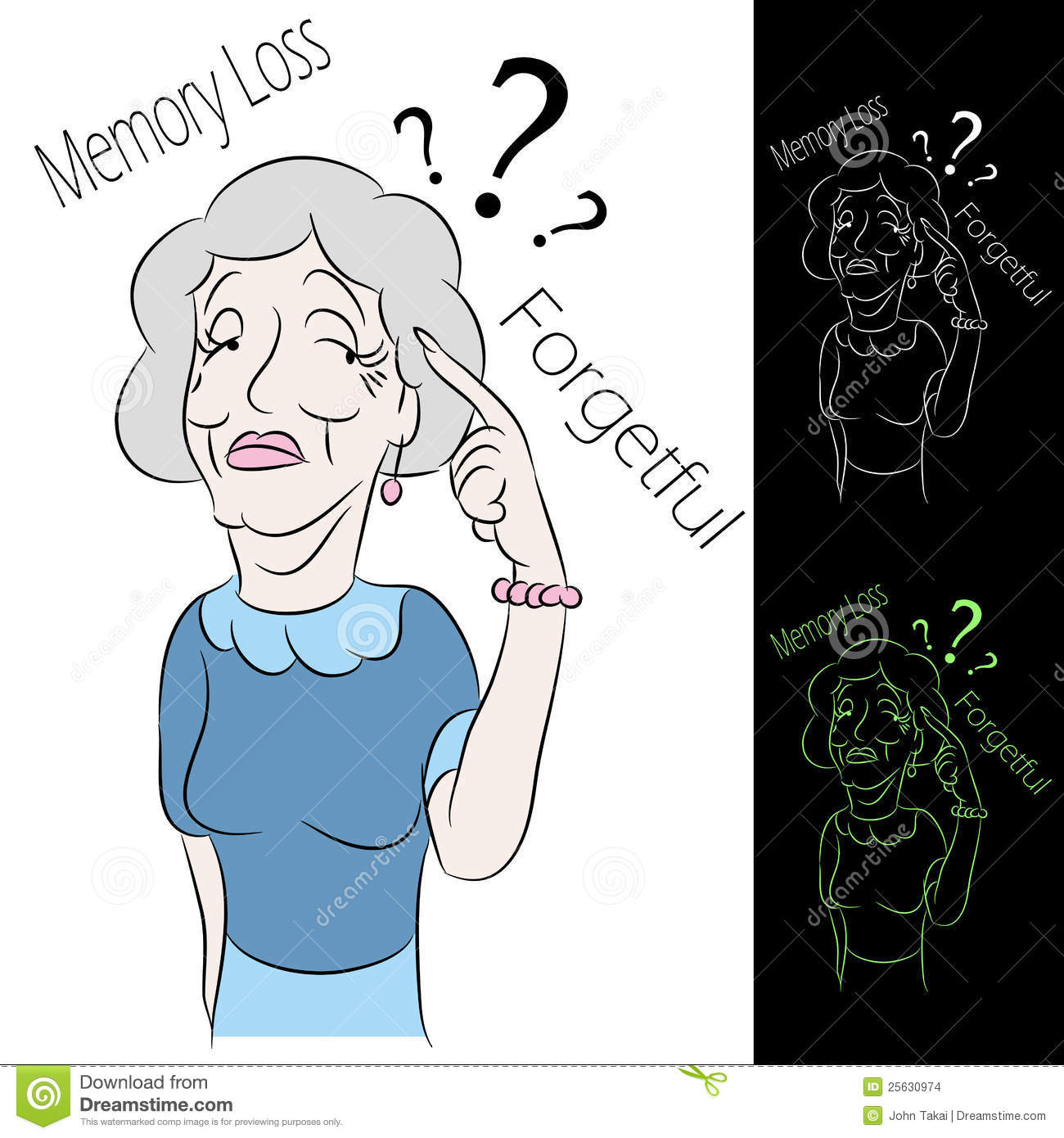 Memory Loss Clipart Senior Woman Memory Loss