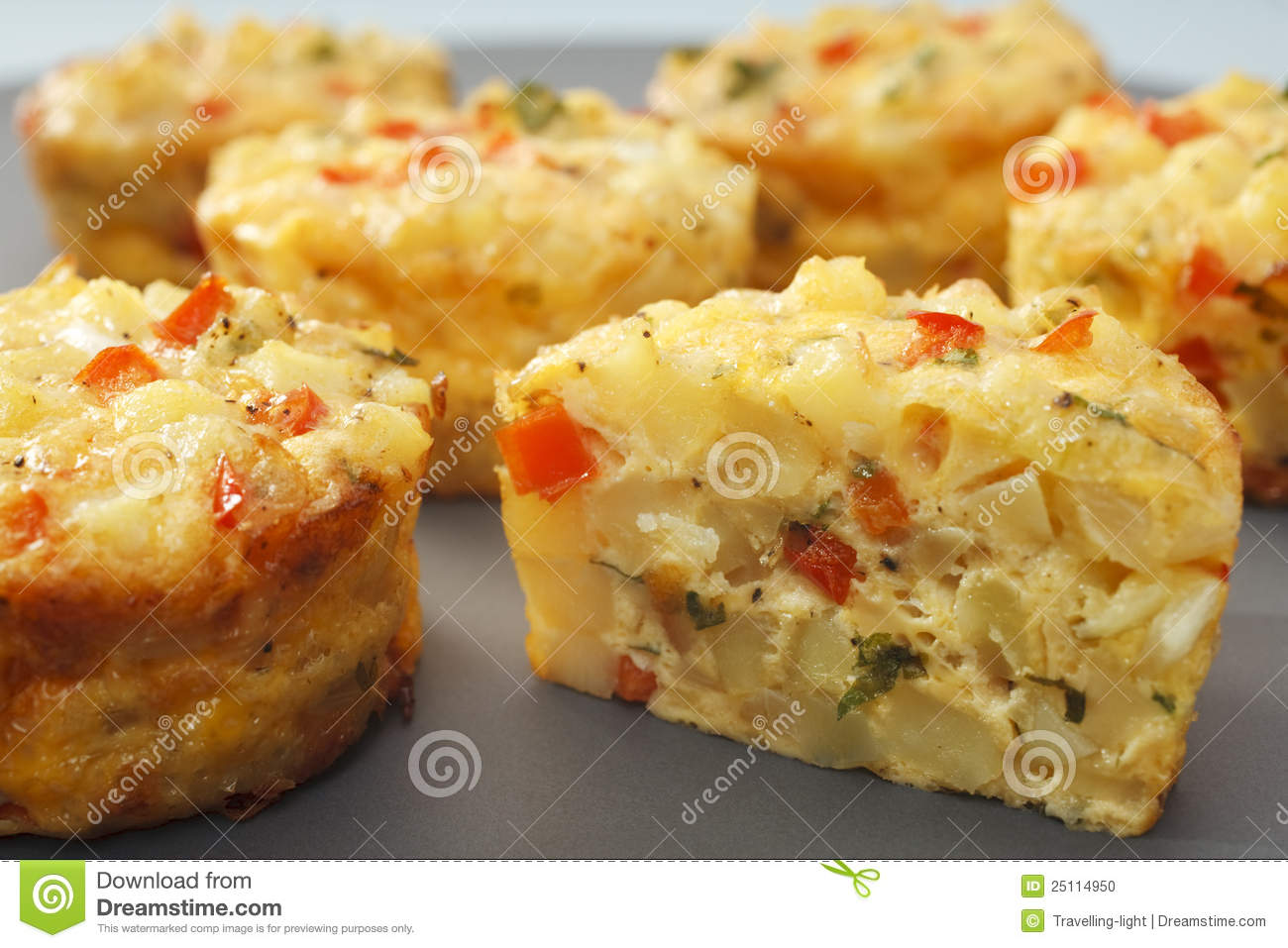 Mini Frittata With Potato And Red Capsicum Delicious Finger Food