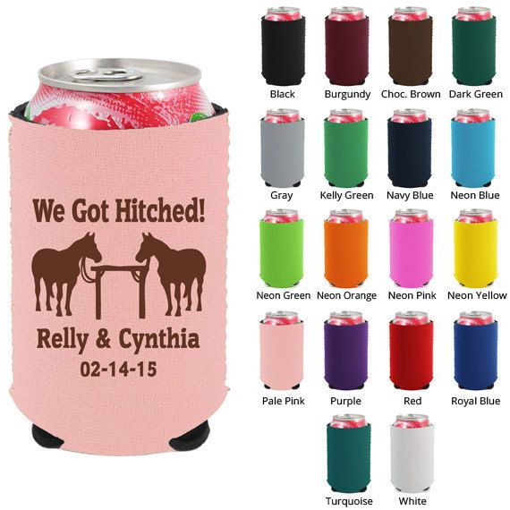 Neoprene Wedding Coozies  Clipart 1661  We Got Hitched   Personalized