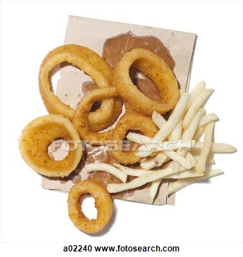 Onion Rings Clipart Stock Photography   Onion Rings And French Fries    