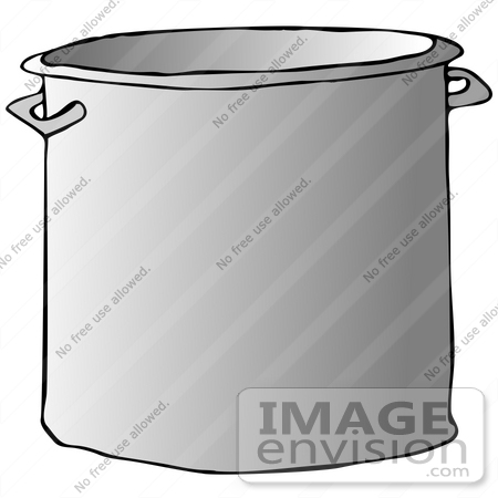 Royalty Free Clipart Of A Big Metal Kitchen Stock Pot   0012 0808 2316    