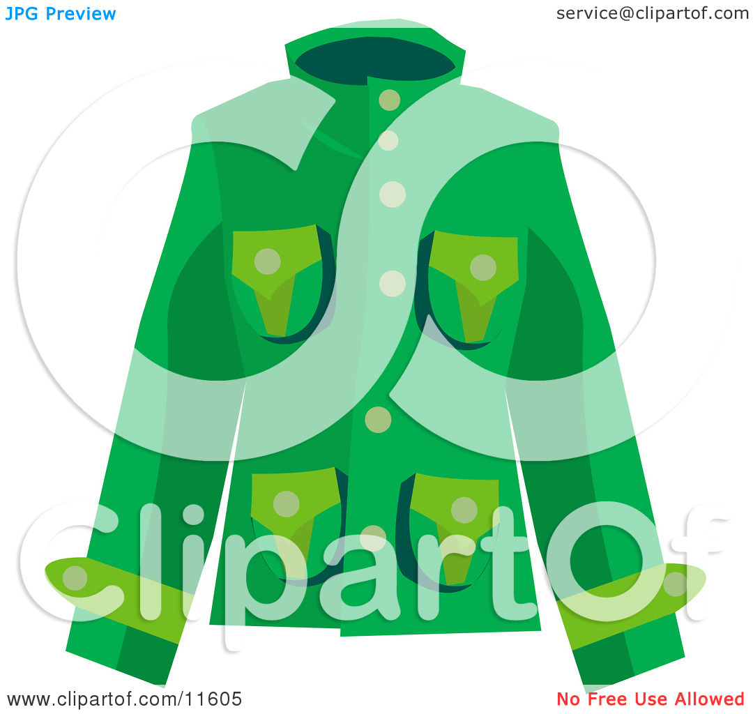 Woman S Green Coat Clipart Picture By Geo Images