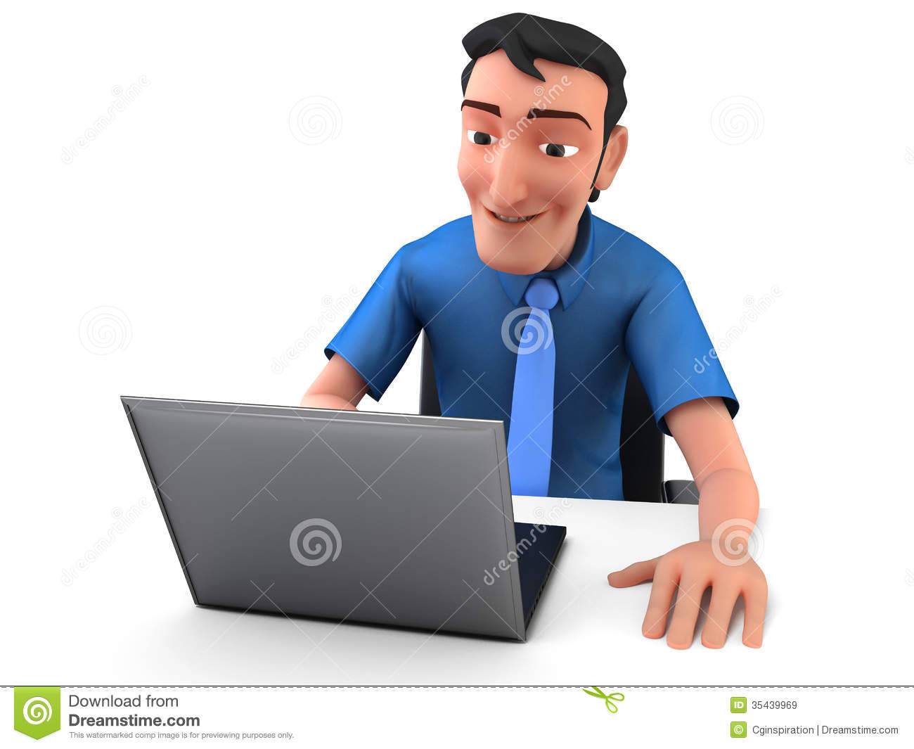 Businessman With Laptop Royalty Free Stock Images   Image  35439969