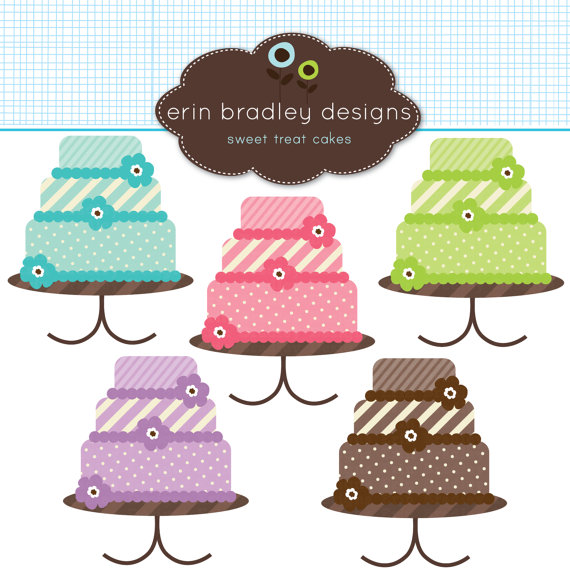 Cake Clipart Clip Art Desserts Personal And Commercial Use Instant    