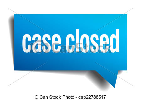 Case Closed Blue 3d Realistic Paper Speech Bubble   Csp22788517