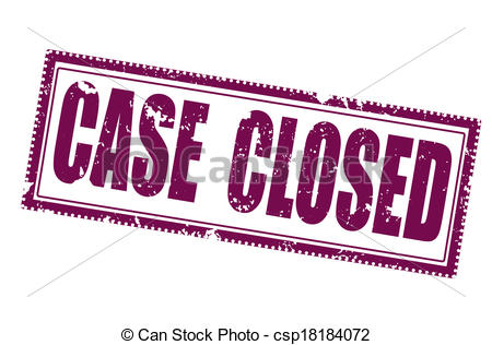 Case Closed Grunge Stamp On Whit Vector Illustartion