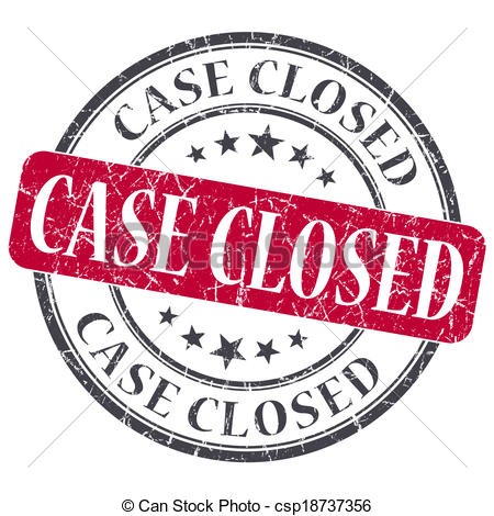 Case Closed Red Grunge Round Stamp On White Background   Csp18737356
