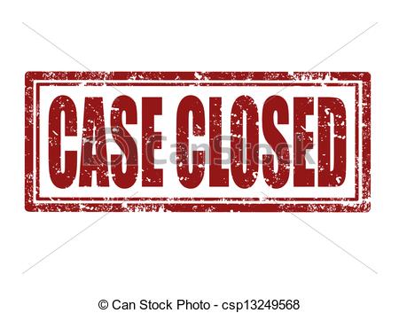 Case Closed Red Rubber Stamp Over A White Background