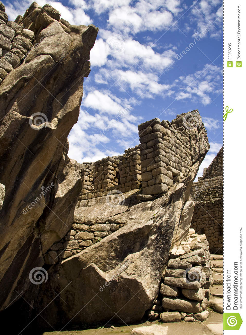 Condor Temple In Machu Pichu Cusco Peru Royalty Free Stock Photo