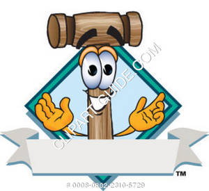 Description  This Is An Illustration Of A Cartoon Judge S Gavel Logo