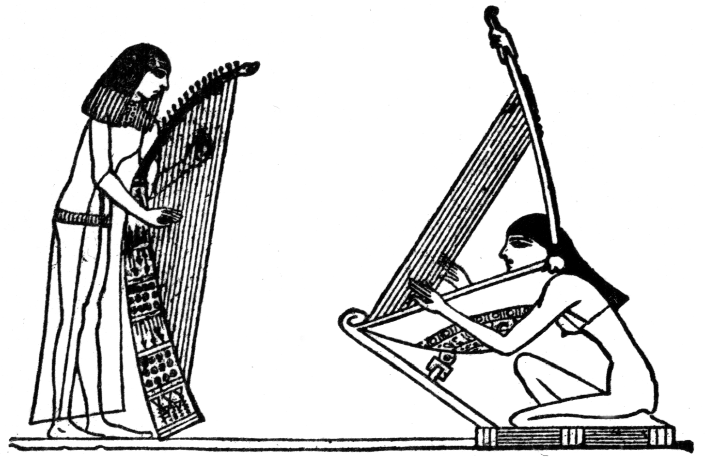 Egyptian Harp Http   Etc Usf Edu Clipart 6100 6110 Egypt Harp 1 Htm
