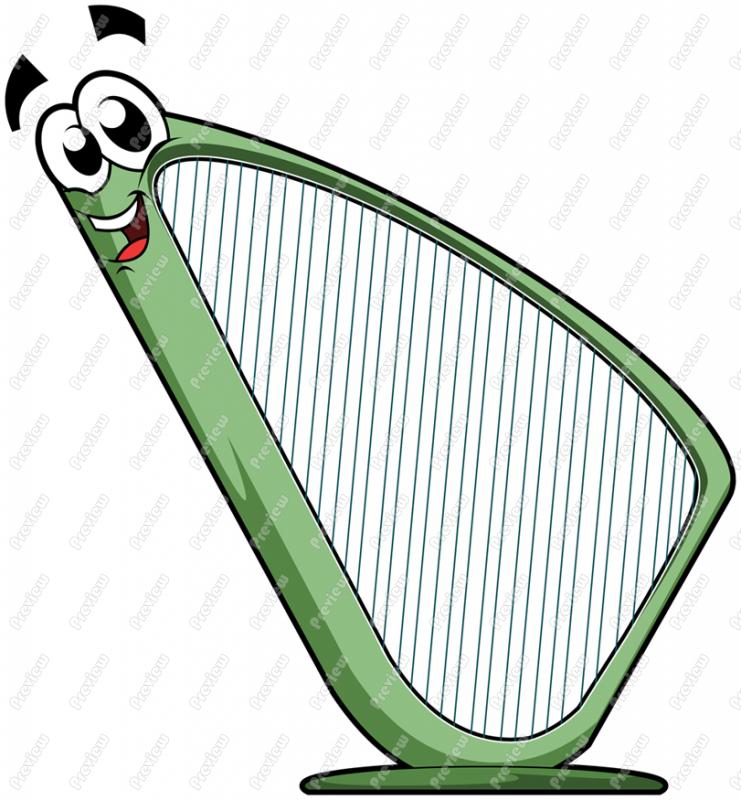 Harp Character Clip Art   Royalty Free Clipart   Vector Cartoon    