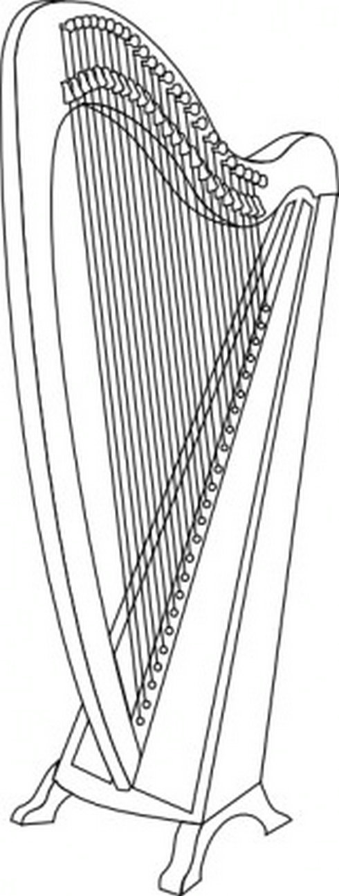 Harp Clip Art 5   Free Vector Download   Graphicsmaterialepsaifile    