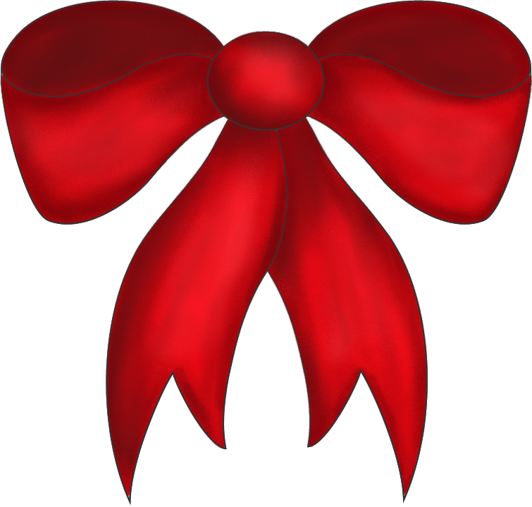 Large Red Christmas Bow   Transparent Png And Paint Shop Pro Tube