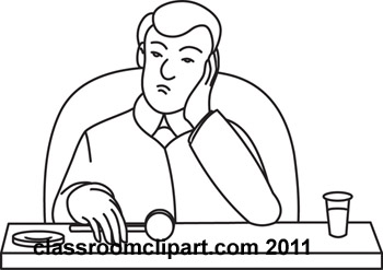 Legal   Courtroom Judge Outline   Classroom Clipart