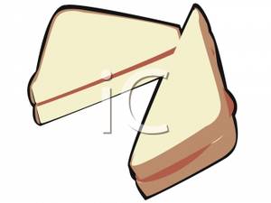 Sandwich Cut In Half   Royalty Free Clipart Picture