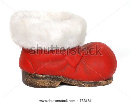 Santa Boots Clipart Christmas Santa Boot   Stock