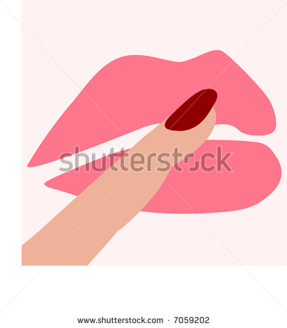 Shhh Quiet Clipart Lips With Elegant Finger  Shhh